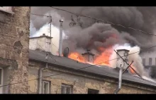 Lublin: 12 zastępów straży gasiło pożar kamienicy przy ul. Lubartowskiej