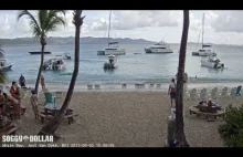 Soggy Dollar Bar LIVE HD webcam, ostatnie chwile przed uderzeniem huraganu