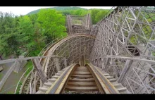 [4K] Przejażdżka drewnianym Roller Coasterem