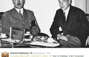 Ambasada Rosji prowokuje na Twitterze. "Pamiętamy" i zdjęcie Hitlera z Beckiem