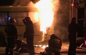 Pożar autobusu MPK w Gnieźnie