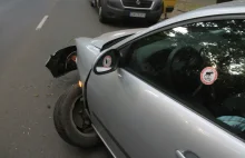"Karny łoś" na lusterkach i szybie przyczyną wypadku we Wrocławiu