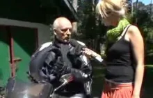 Janusz Korwin Mikke i jego motor