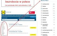 Posrednie bezrobocie w polsce na podstawie ofert pracy z Lidl