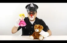 Masha and the Bear in English. Toy Police Clown. Funny Videos for Children.