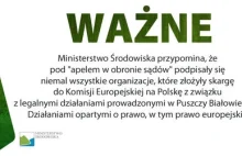 Kuriozalny komunikat ministerstwa Szyszki