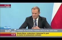 Konferencja prasowa Donalda Tuska nt. afery taśmowej i działań ABW...