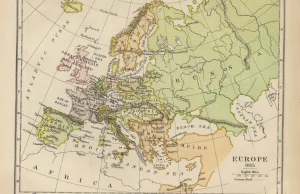 Oryginalna mapa Europy z 1815 r.