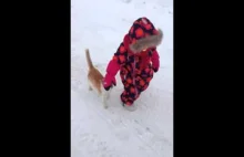 Powalający spacer z kotem