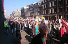Protest w Amsterdamie przeciwko umowie TTIP (10/10/2015)