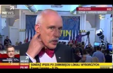 Janusz Korwin-Mikke po ogłoszeniu wyniku wyborów prezydenckich 2015