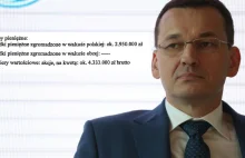 Morawiecki ma 5 mln zł w akcjach banku, który korzysta na polityce rządu....