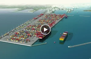 Wizualizacja koncepcji budowy portu zewnętrznego w Gdyni