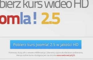 Strona z polskimi kursami wideo Joomla! i Wordpress w HD