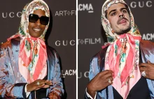 Tede, Peja, Taco i Quebonafide przebrani w chustę Gucci A$AP Rocky'ego