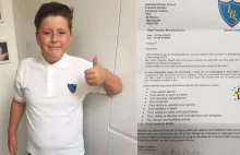 Autystyczny chłopiec nie zdał egzaminu. Nauczycielka wysłała mu list