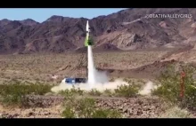 Płaskoziemiec wystrzeliwywuje sie rakietą by udowodnić że Ziemia jest płaska