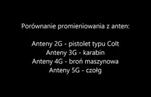 Anteny 2G, 3G, 4G, 5G - porównanie szkodliwości.