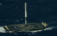 Lądowanie Falcona 9 na barce