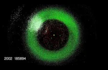 Animacja przedstawiająca tempo odkrywania kolejnych asteroid od 1970 roku.