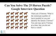 25 koni - zagadka na rozmowie o pracę w Google.