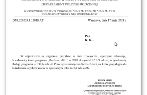 500+ to nie 500zł, a tak naprawdę 534.94 zł razem z kosztami