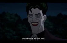 Joker opowiada Batmanowi dowcip...