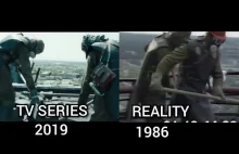 Porównanie scen z serialu do rzeczywistości - Czarnobyl 2019 vs 1986