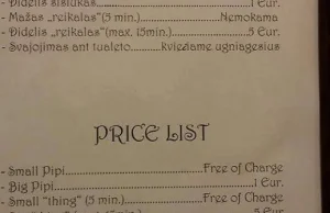 Małe siusiu - bezpłatnie, duże siusiu - 1 euro, czyli żarty prestiżowej...