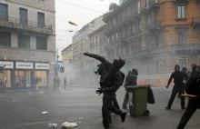 Gwałtowne starcia anarchistów z policją w Mediolanie