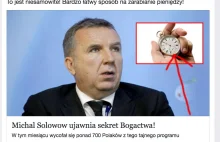 "Michał Sołowow ujawnia sekret bogactwa" - internetowi oszuści podszywają...