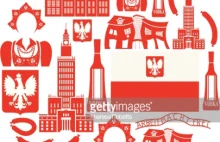 Taki tam zestaw graficzny z symbolami Polski do kupienia na Getty Images.