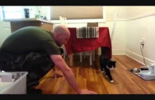 Reakcja kotów na widok swojego właściciela po powrocie z misji