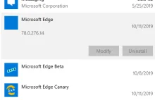 Nie będzie można odinstalować nowej wersji Microsoft Edge