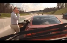 Wkurzony kierowca BMW zatrzymał karetkę pogotowia blokując ruch na autostradzie