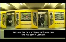 Iranski emigrant popchał 20 letnią Niemkę pod jadącą kolejkę metra w Berline.