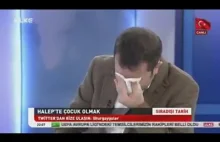Turecki reporter wybucha płaczem na antenie