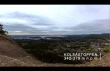 Widok ze szczytu Kolsastoppen na Oslo [Time Lapse] [4K]