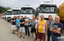 Protest kierowców w Kołbaskowie. Chcą odzyskać swoje pieniądze