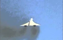 Start Concorde uchwycony z bliskiej odległości.