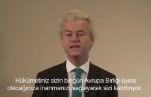 Geert Wilders ma wiadomość dla Turków