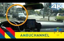 Jazda z perspektywy kierowcy ambulansu w Holandii.