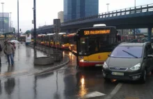 Zablokował wjazd na pętlę - sparaliżował centrum Warszawy