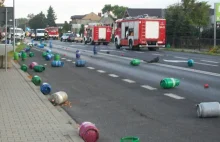 Butle z gazem walały się po ulicy w Słupcy