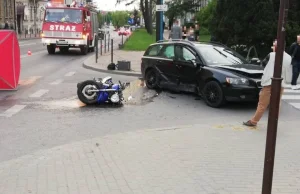 Śmiertelny wypadek motocyklisty w Tarnowie [VIDEO]