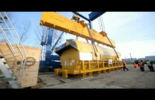 Transport prawie 500 tonowego stojana dla generatora dla elektrowni w Jaworznie