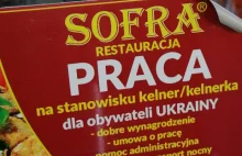 Praca w restauracji, ale tylko dla Ukraińca. "To nie jest żadna...