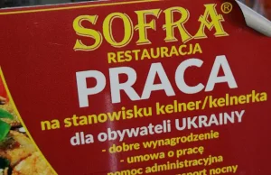 Praca w restauracji, ale tylko dla Ukraińca. "To nie jest żadna...