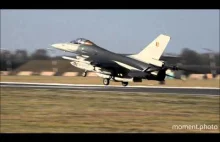 F-16 Belgijskich Sił Powietrznych ląduje w 22. BLT w Malborku