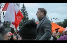 Tomasz Lis na manifestacji KOD